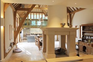 Fireplace in Broadview Barn Extension Residential Architecture Project